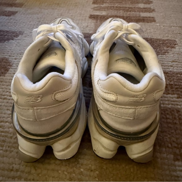 New Balance 9060 Unisex Sneakers in White/Beige - Picture 7 of 9